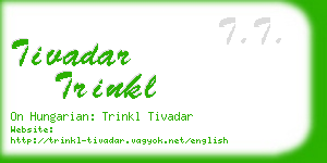 tivadar trinkl business card